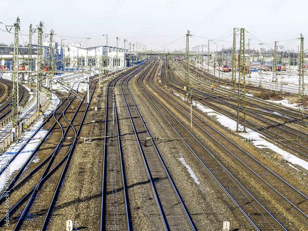 München, Bahnanlage Nähe Hauptbahnhof, Deutschland, Bayern Stock Photo Adobe Stock