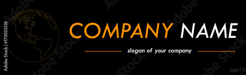 International company vector logo template, logotype for a company or a brand