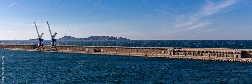 the Marseille ferry terminal