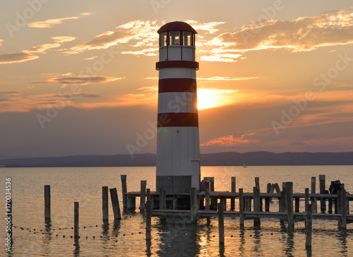 lighthouse during sunset 