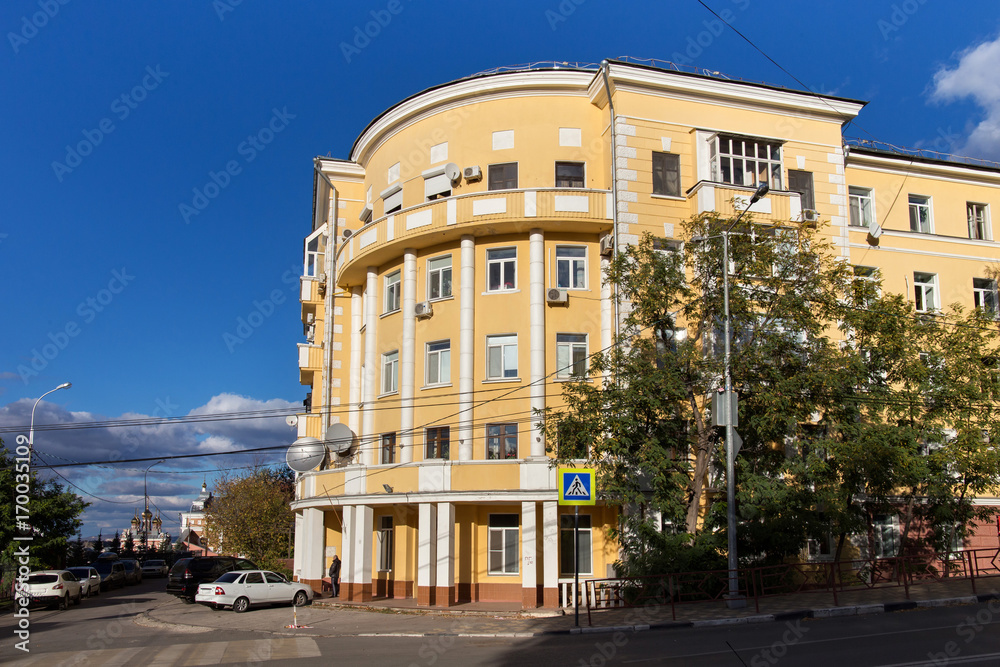 Old buildings in the center of Samara. The city, known from 1935 to 1991 as Kuybyshev, is the sixth largest city in Russia. It is situated in the southeastern part of European Russia near Volga river.