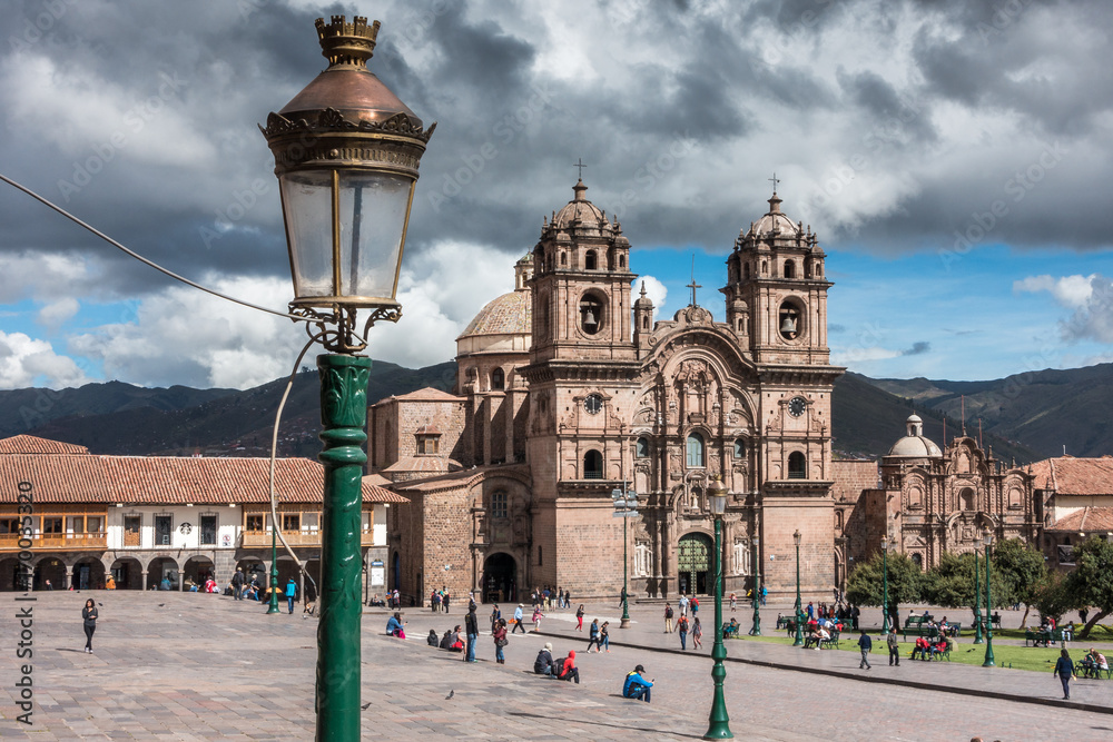 Naklejka premium Catedral del Cuzco an der Plaza de Armas, Cusco, Peru