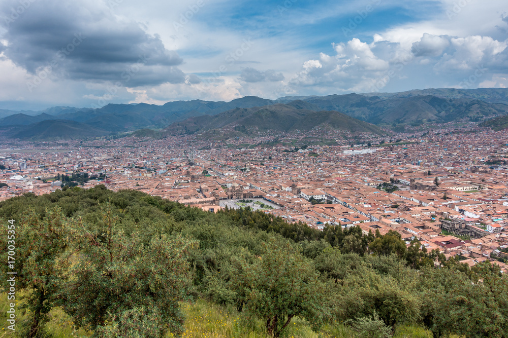 Aussicht auf Cusco von Sacsayhuamán
