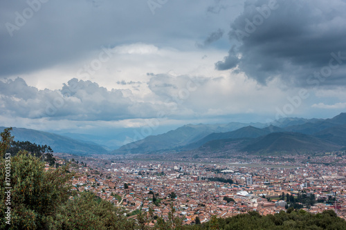 Aussicht auf Cusco von Sacsayhuamán photo