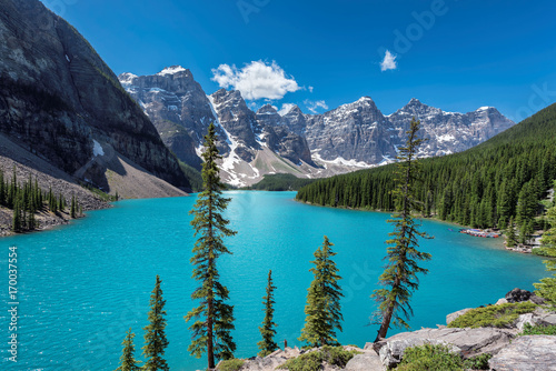 Moraine lake with in the valley of ten peaks, Canada. © lucky-photo