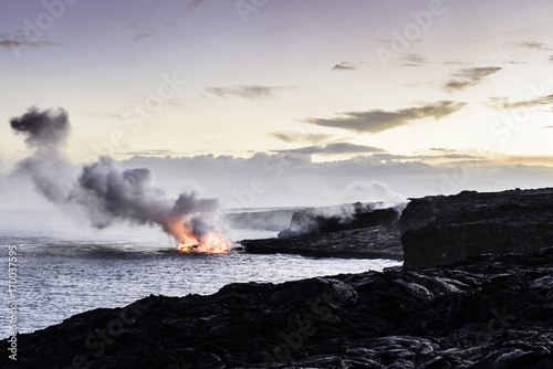 Lava ocean entry