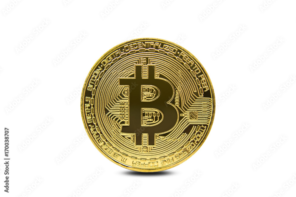 Bitcoin Gold Münze Freigestellt Kryptowährung Bitcoin Gold Münze Freigestellt Kryptowährung