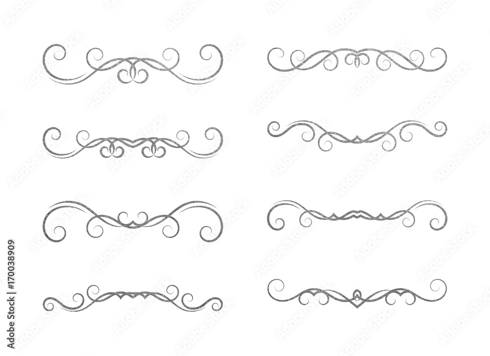 Set of hand drawn dividers Set of hand drawn dividers