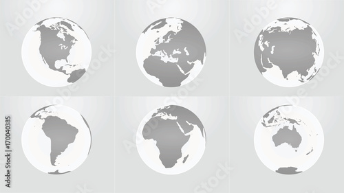 World continents. vector illustration