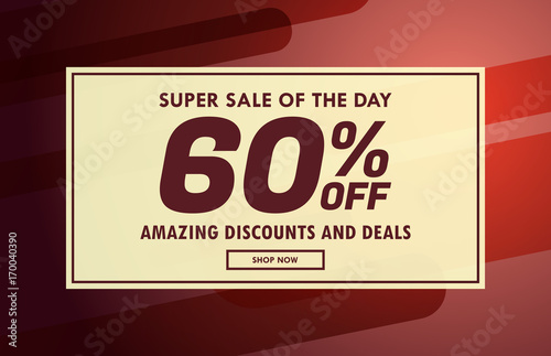 promotional sale voucher poster design template in vector