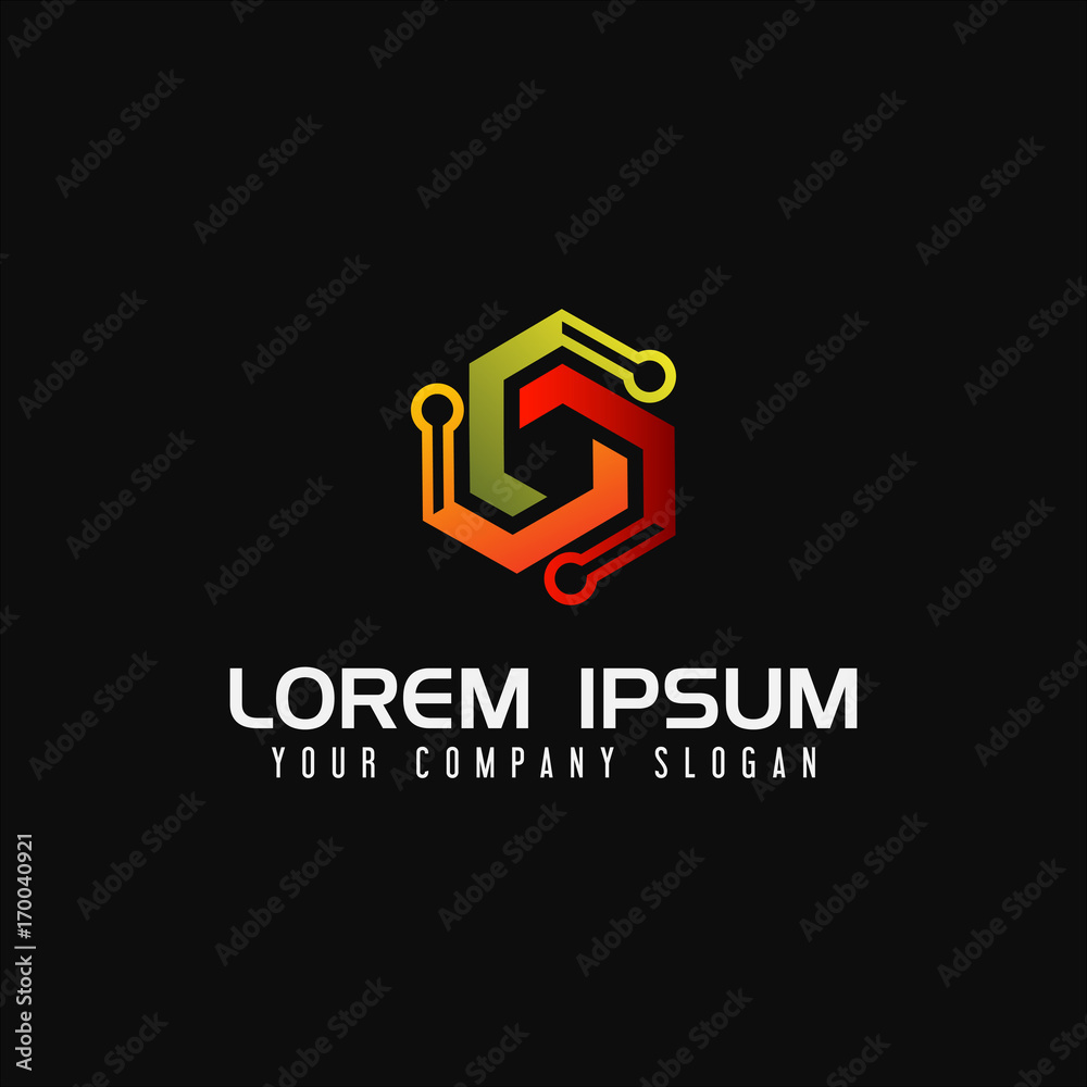 Fototapeta premium electrical triangle logo design concept template
