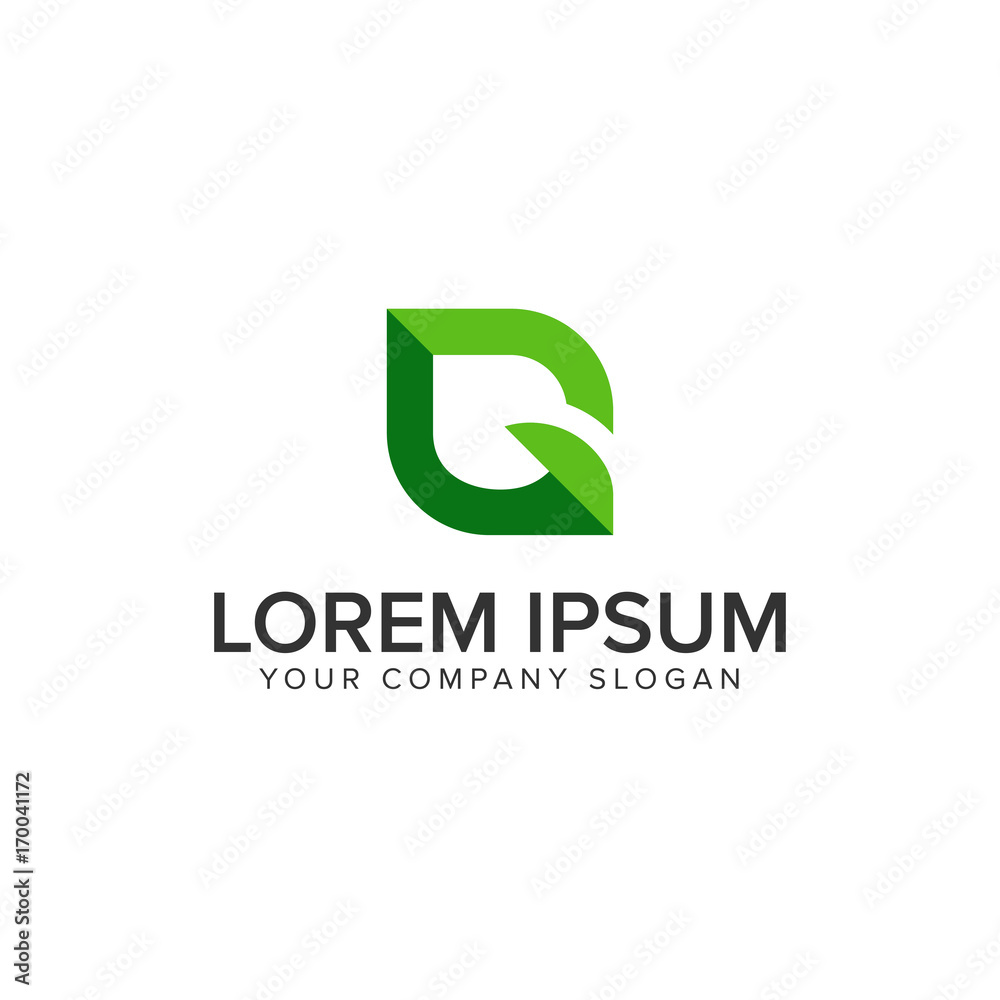green leaf letter G logo design concept template green leaf letter G logo design concept template