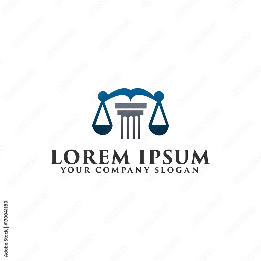 law legal logo design concept template
