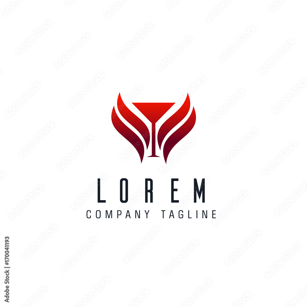 bar night club logo design concept template bar night club logo design concept template