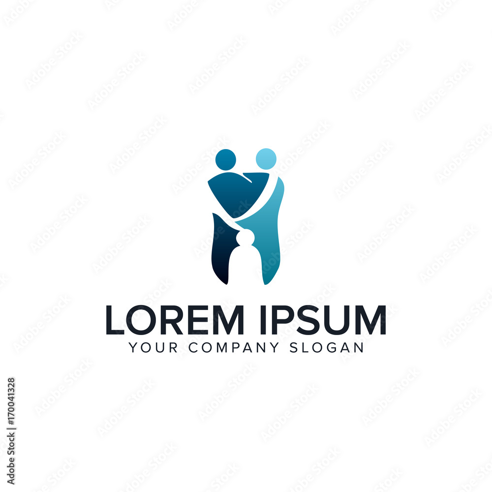 medical dental people logo design concept template medical dental people logo design concept template