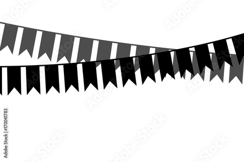Celebration pennants. Vector illustration.