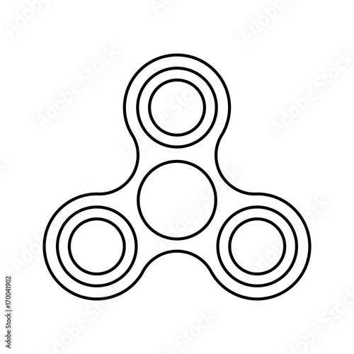 Fidget spinner icon. Vector illustration.