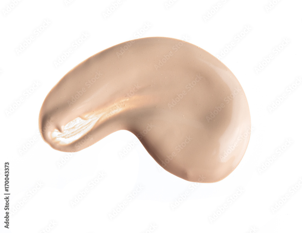 Make up liquid foundation stroke on white background Make up liquid foundation stroke on white background