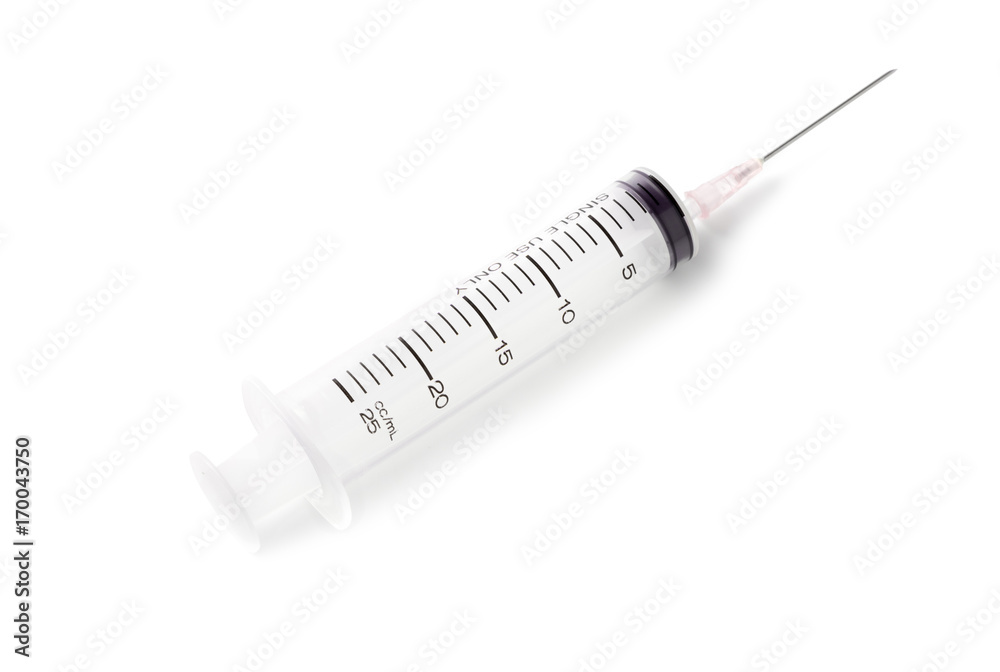 hypodermic syringe isolated over white background hypodermic syringe isolated over white background