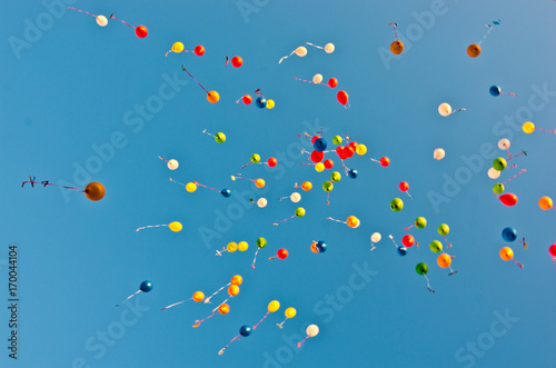 blue sky color balloons