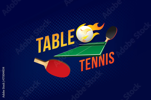 Table tennis design elements. Vector illustration