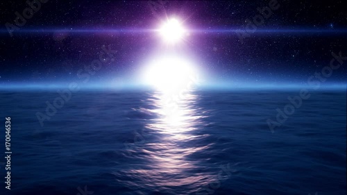 Blue Sci-Fi Outworld Ocean Sea Environment Loopable Background photo