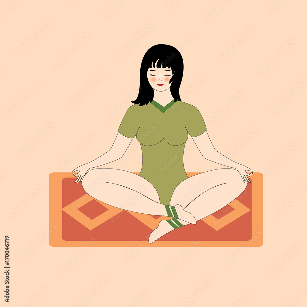 Yoga. Beautiful girl performs the yoga asanas. Yoga. Beautiful girl performs the yoga asanas.