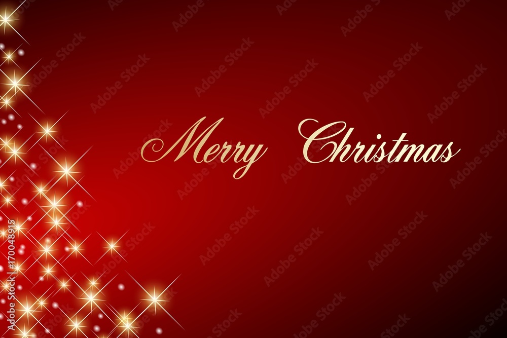 Merry Christmas Karte rot gold Merry Christmas Karte rot gold