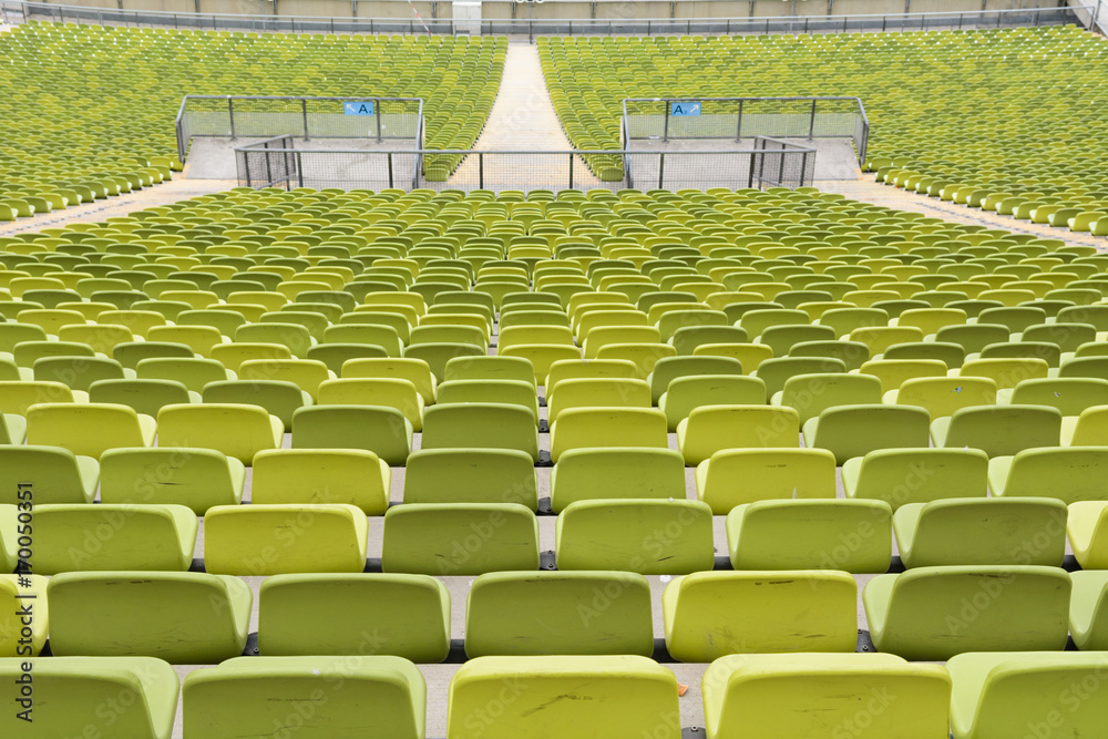 Fototapeta premium Green Stadium Chairs