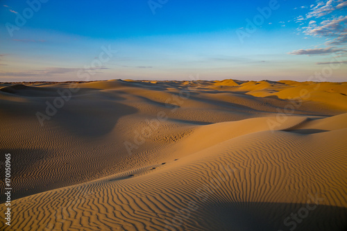 Sand dunes landscape in west Kazakhstan desert
