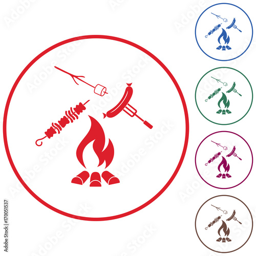 Grilled sausage, zephyr and  kebab icon