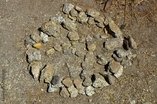 Canvas Print Stacked rock garden
