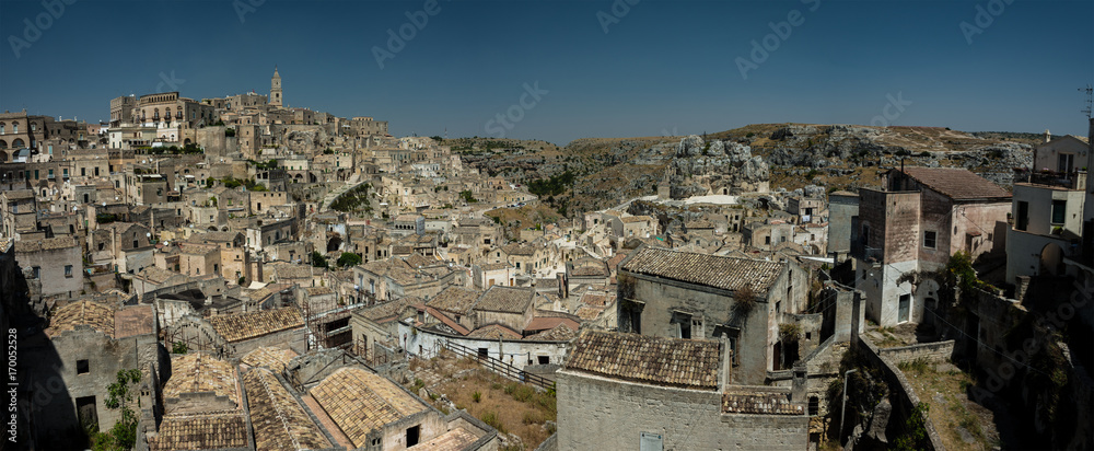 Blick auf Altstadt von Matera