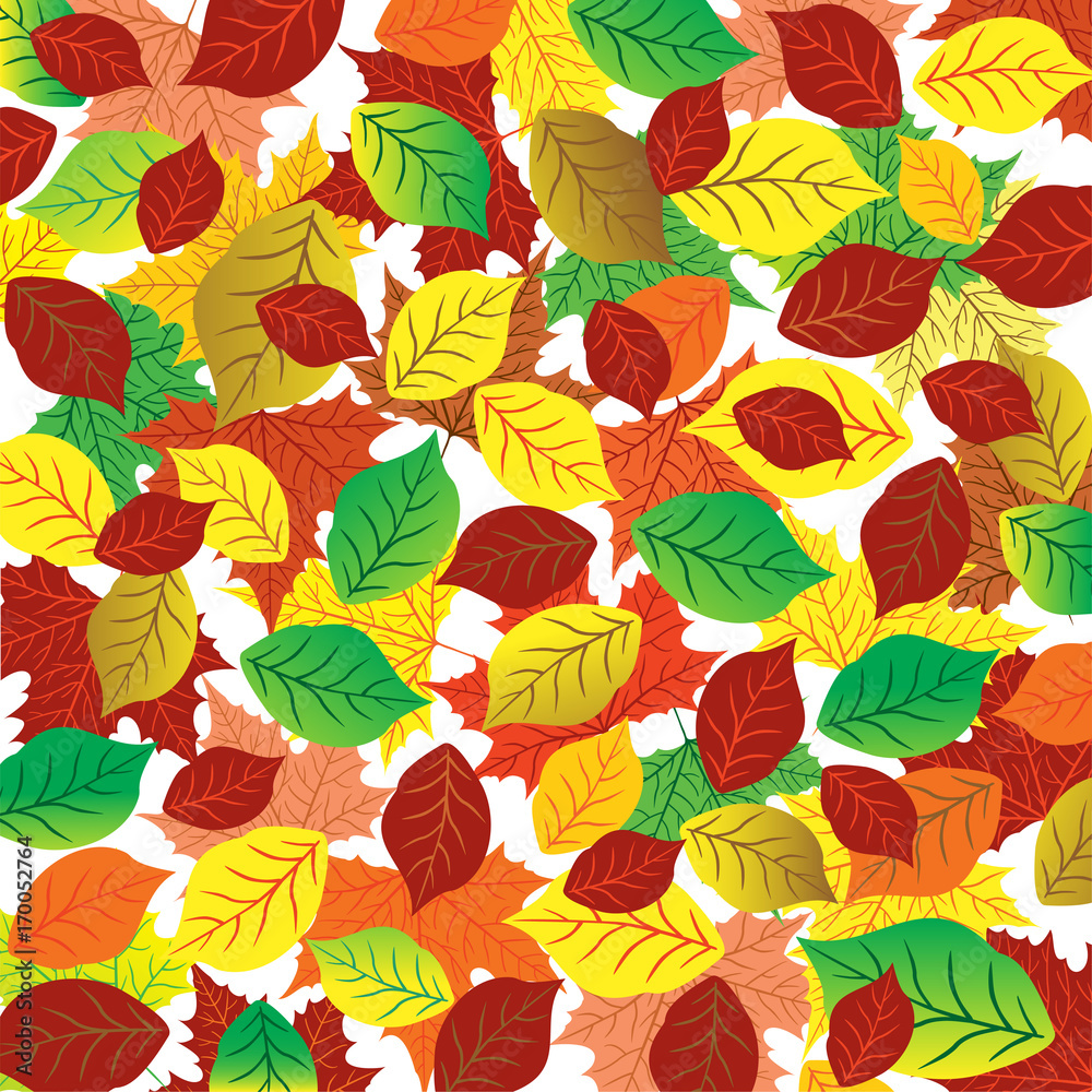 Fototapeta premium Autumn abstract background. Colorful leaves