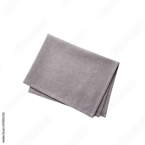 Napkin isolated. Napkin close up top view mock up for design. Place for text