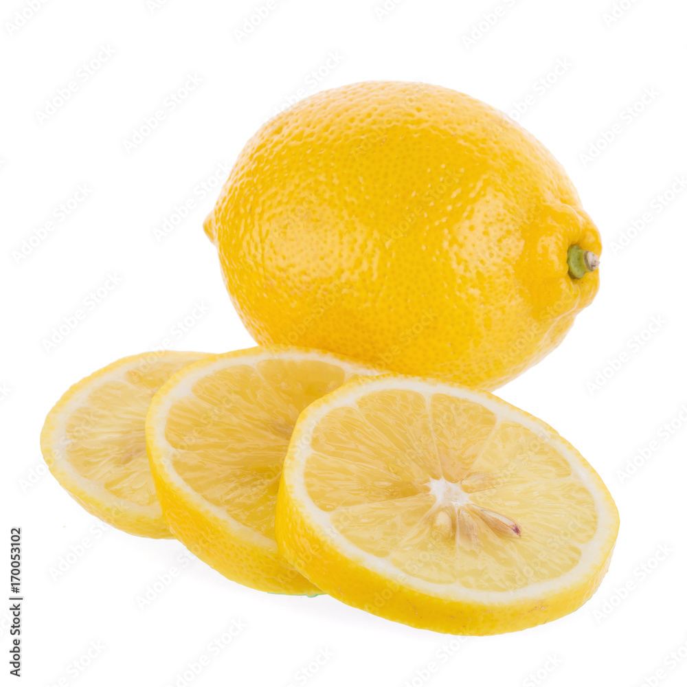 yellow lemon isolated on over white background yellow lemon isolated on over white background