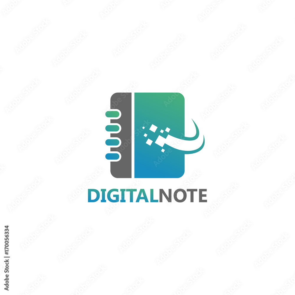 Digital Notebook Logo Template Design Digital Notebook Logo Template Design