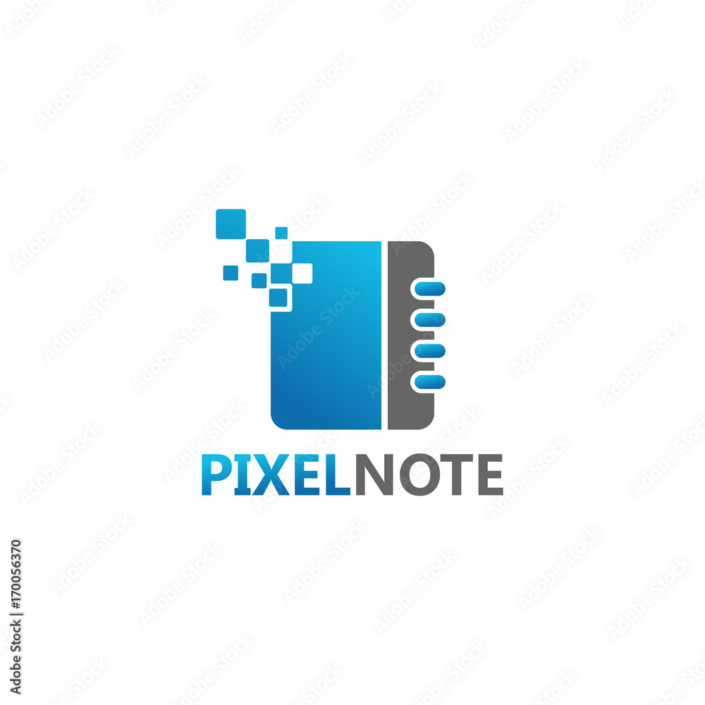 Obraz premium Digital Notebook Logo Template Design