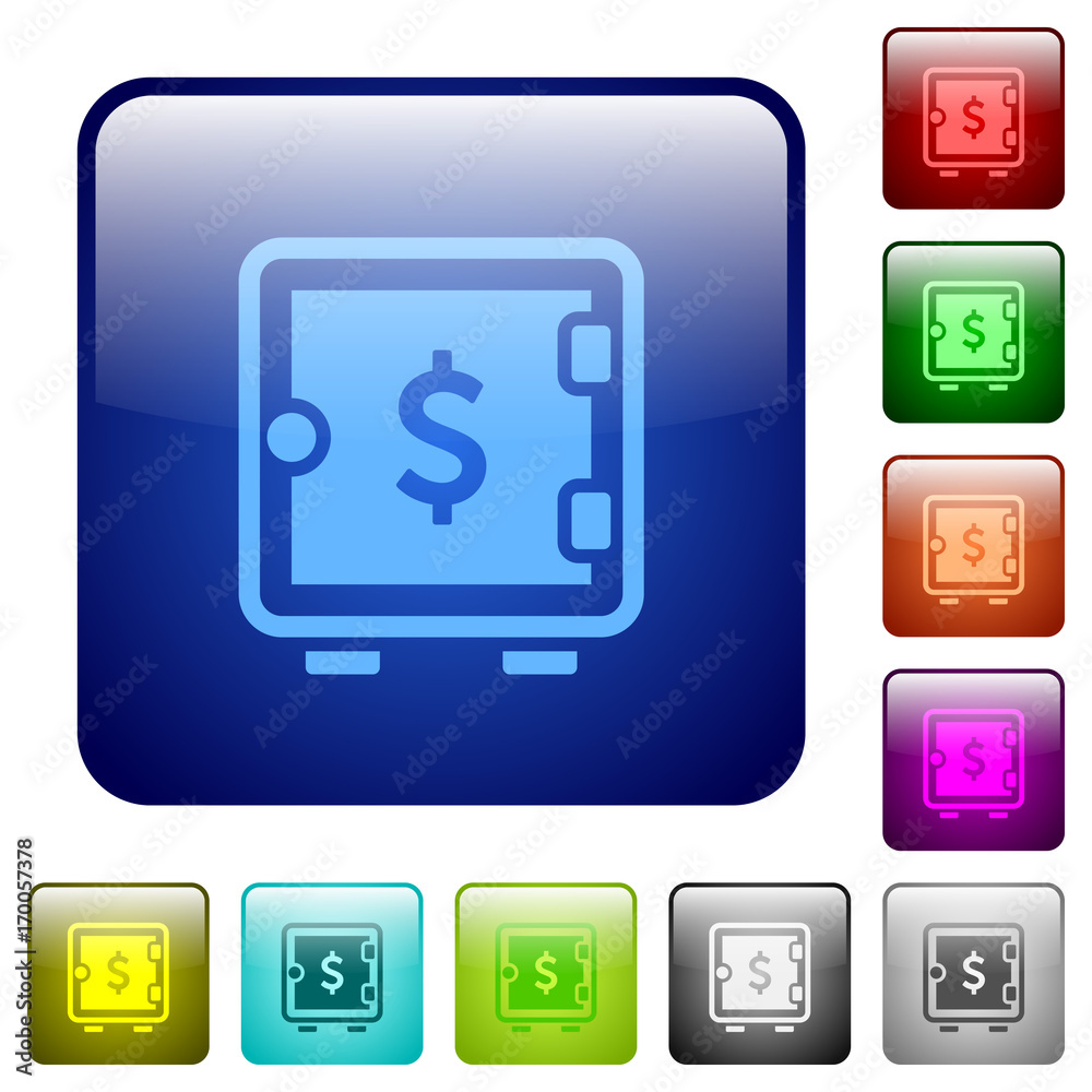Dollar strong box color square buttons Dollar strong box color square buttons
