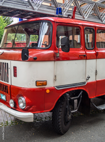 DDR Feuerwehr Leiterwagen photo