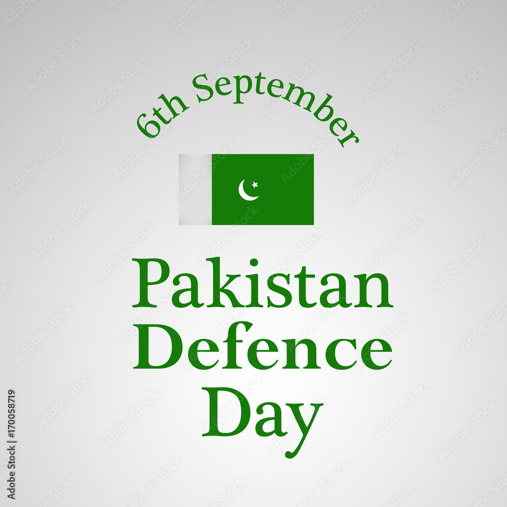 Fototapeta premium illustration of elements of Pakistan defence Day Background