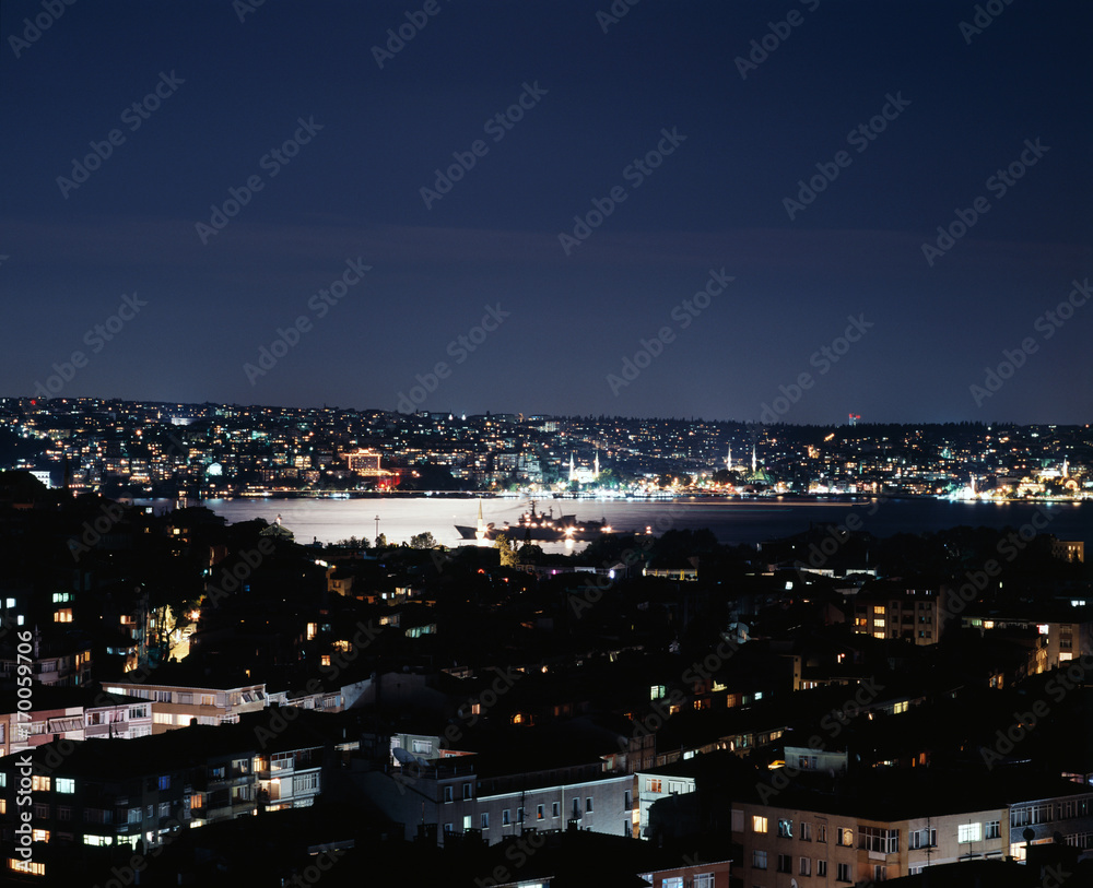 A beautiful night view of Istanbul
