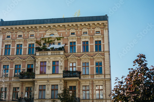 old apartment house in berlin with luxury facade