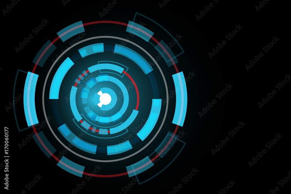 abstract future technology concept background with radar,graph icon.vector and illustration abstract future technology concept background with radar,graph icon.vector and illustration