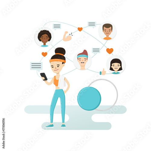 Fresh and stylish illustration of a young women.