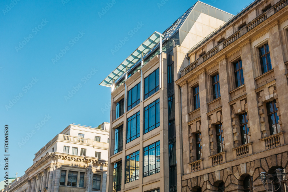 typical finance buildings in the heart of berlin