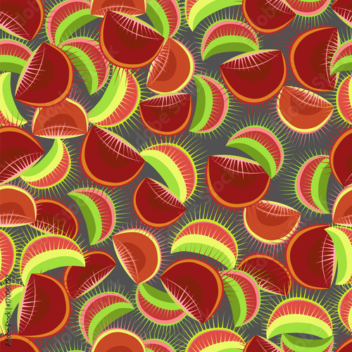 sundew. seamless pattern