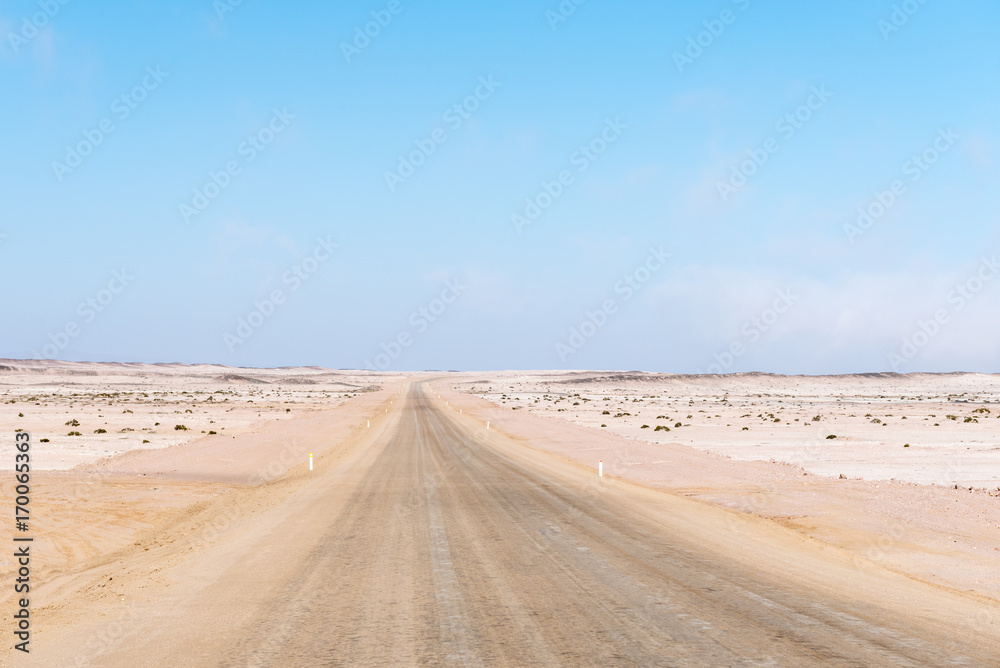 Salt road between Ugabmund and Henties Bay Salt road between Ugabmund and Henties Bay