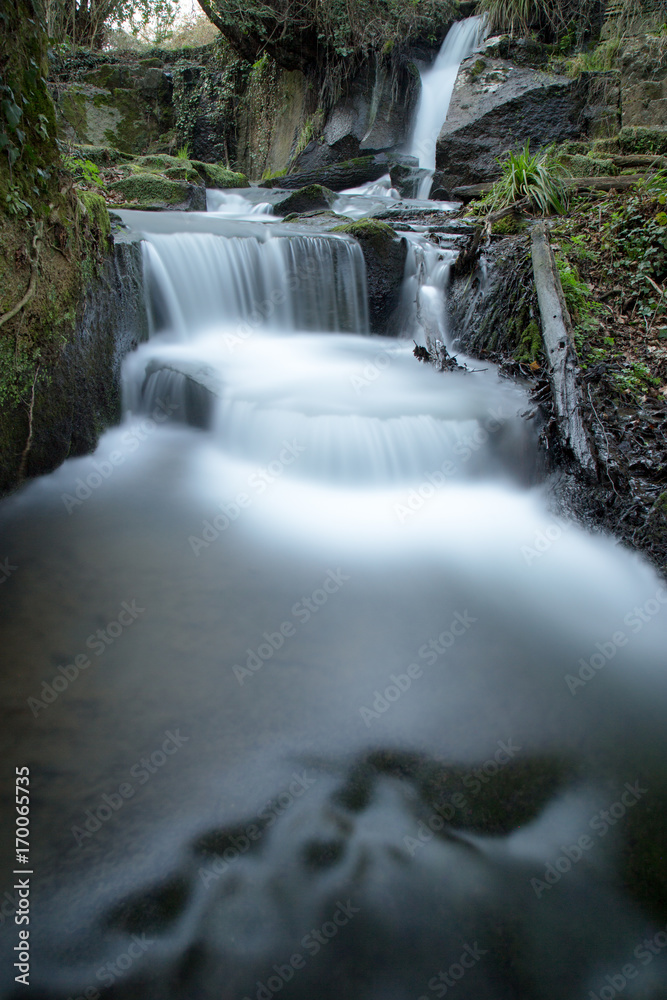 Obraz premium Mountain river and waterfalls