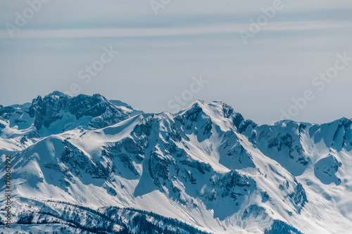Winter mountain landscape. Krasnaya Polyana  Sochi  Russia